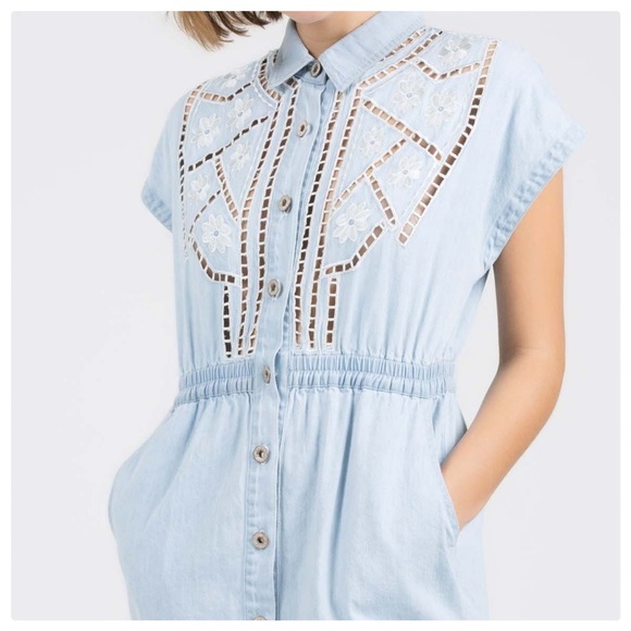 Polly Farms Chambray Denim Prairie Dress - Picture 2 of 11